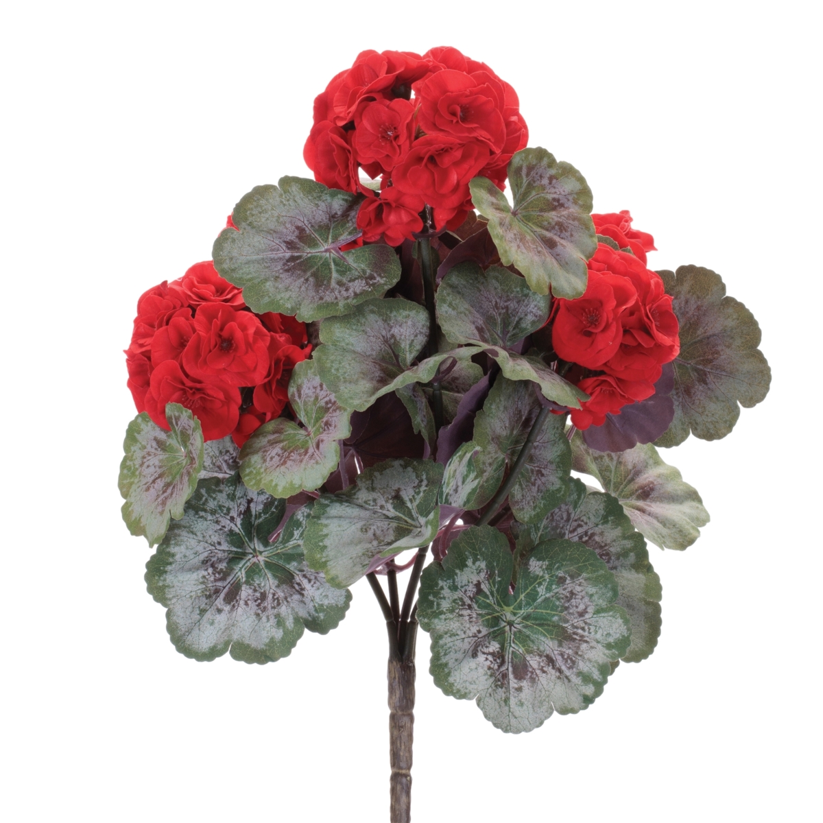 Picture of Melrose 96538DS 19 in. Polyester Geranium Bush&#44; Red & Green - Set of 2