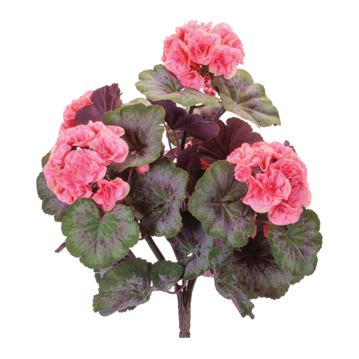 Picture of Melrose 96540DS 19 in. Polyester Geranium Bush&#44; Pink & Green - Set of 2