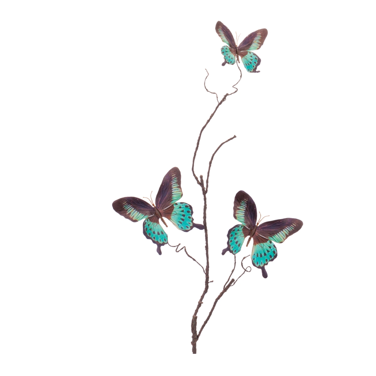 Picture of Melrose 96973DS 32 in. Fabric & Plastic Butterfly Spray&#44; Blue & Black - Set of 6
