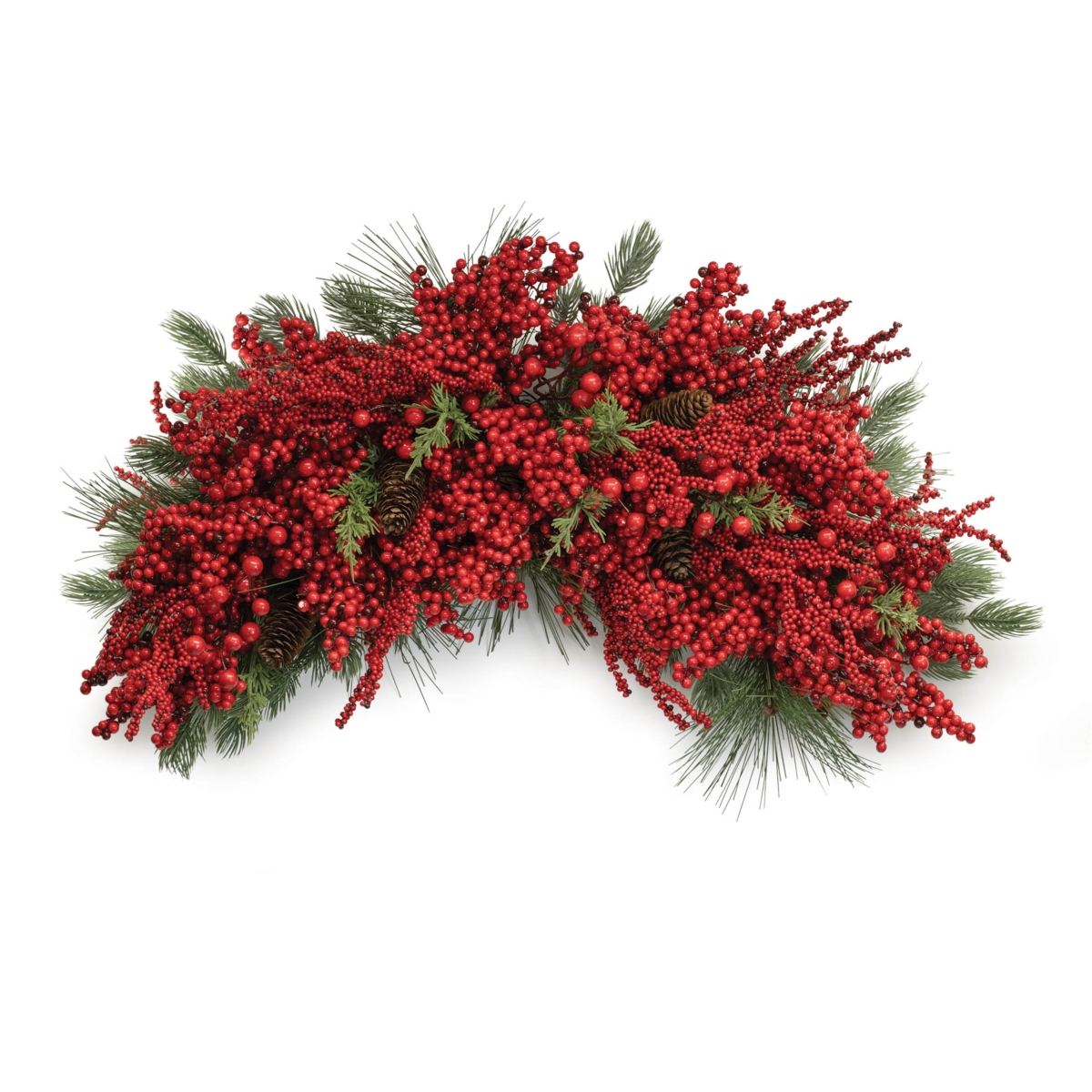 95441DS 31 in. Plastic & Styrofoam Mixed Berry & Pine Crest, Red & Green