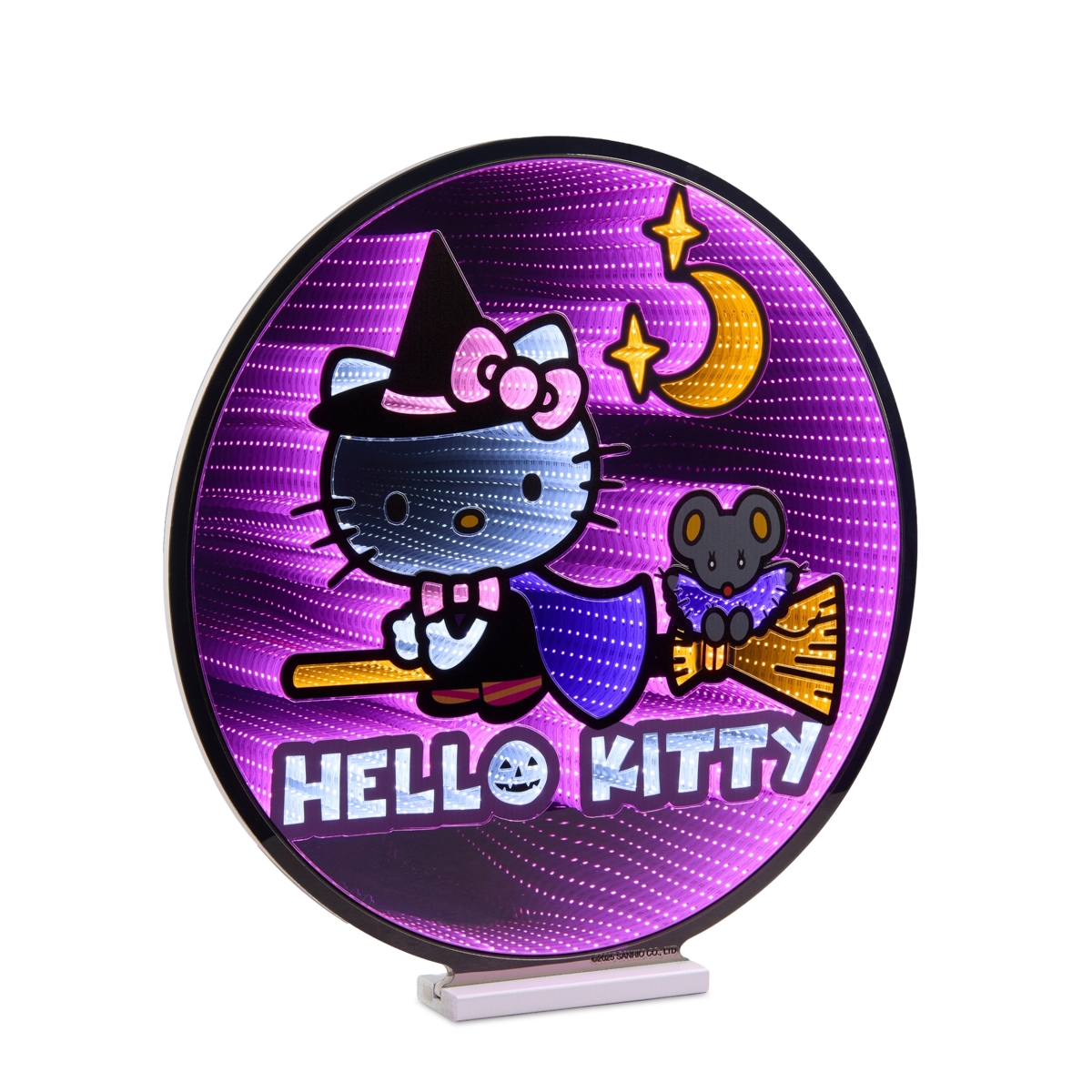 99009DS 24 in. Acrylic UL Plug Hello Kitty on Broom Ekkolight, Purple & Orange