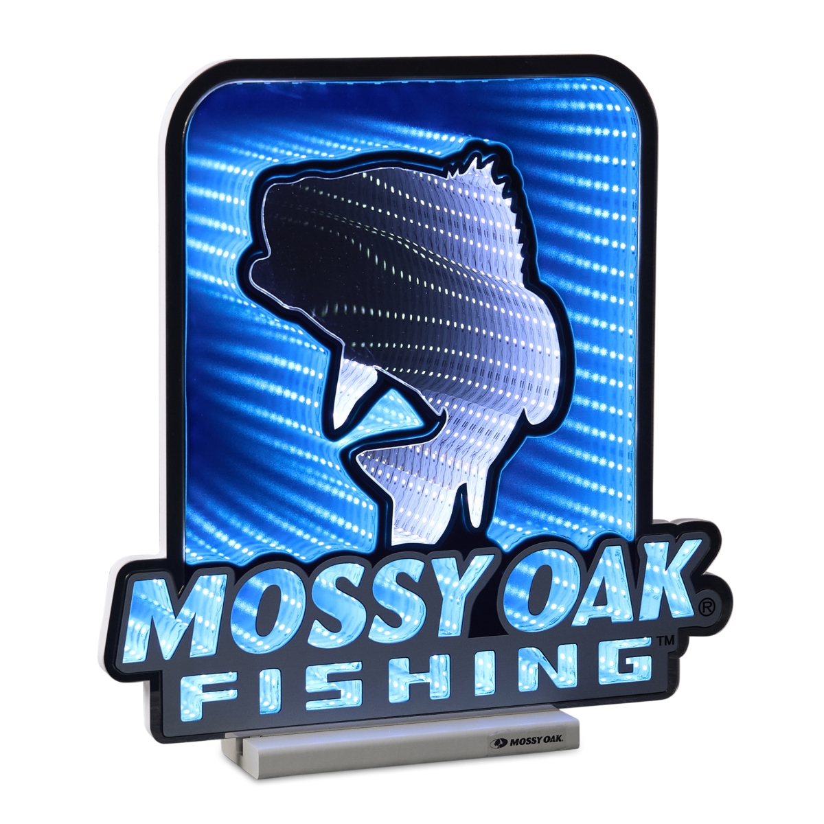99017DS 16 in. Acrylic UL Plug Mossy Oak Fish Logo Ekkolight, Blue & White
