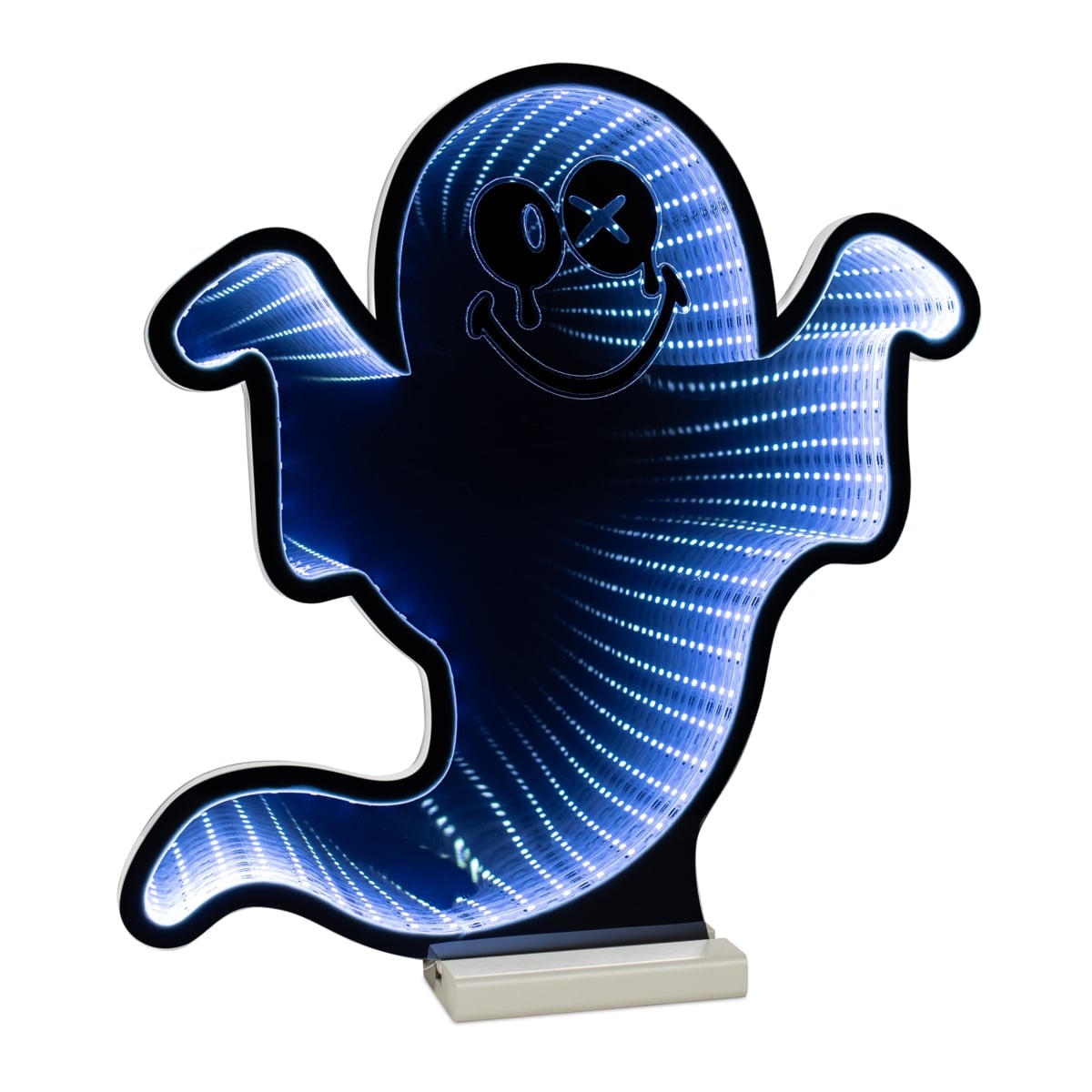 99092DS 15.5 in. Acrylic UL Plug SmileyWorld Ghost Ekkolight, White & Black