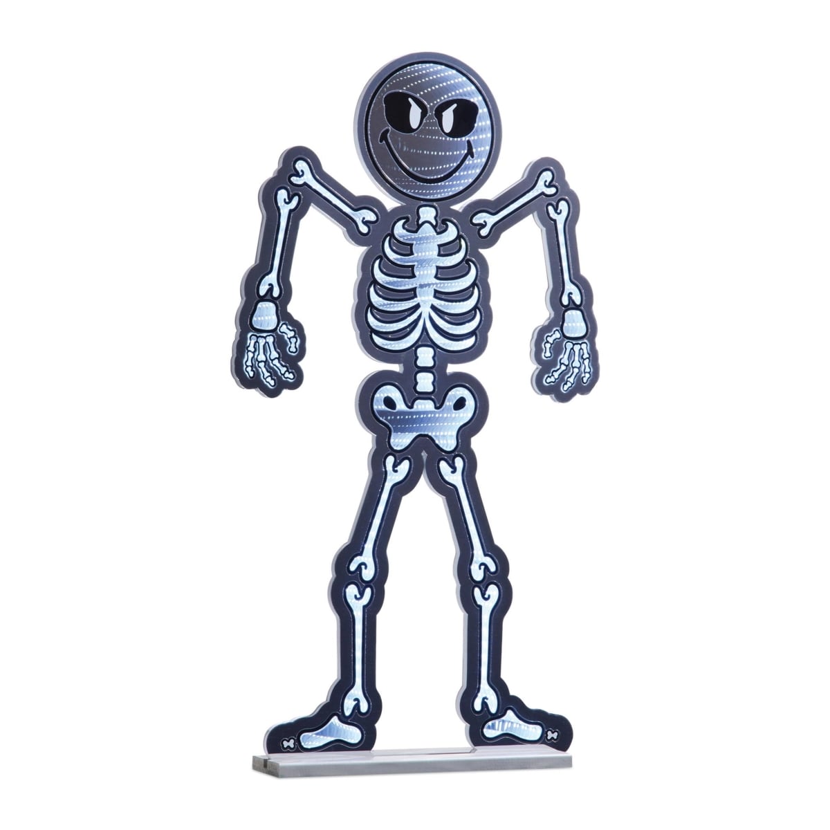 99093DS 36 in. Acrylic UL Plug SmileyWorld Skeleton Ekkolight, White & Black