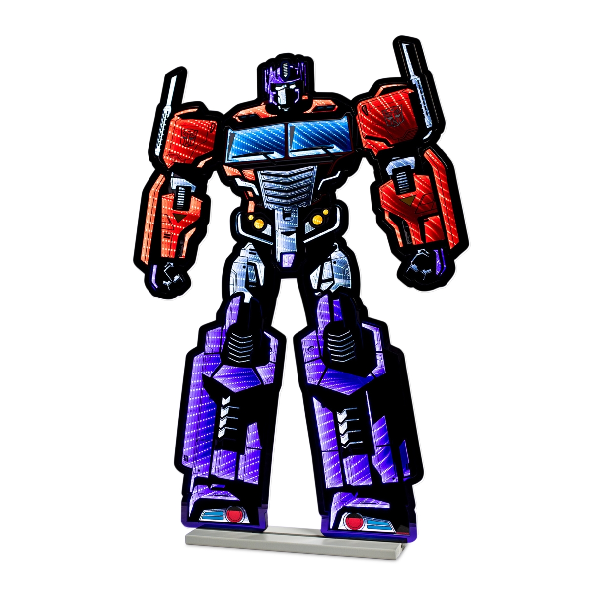 99102DS 36 in. Acrylic UL Plug Transformers Optimus Prime Ekkolight, Red, Blue & White