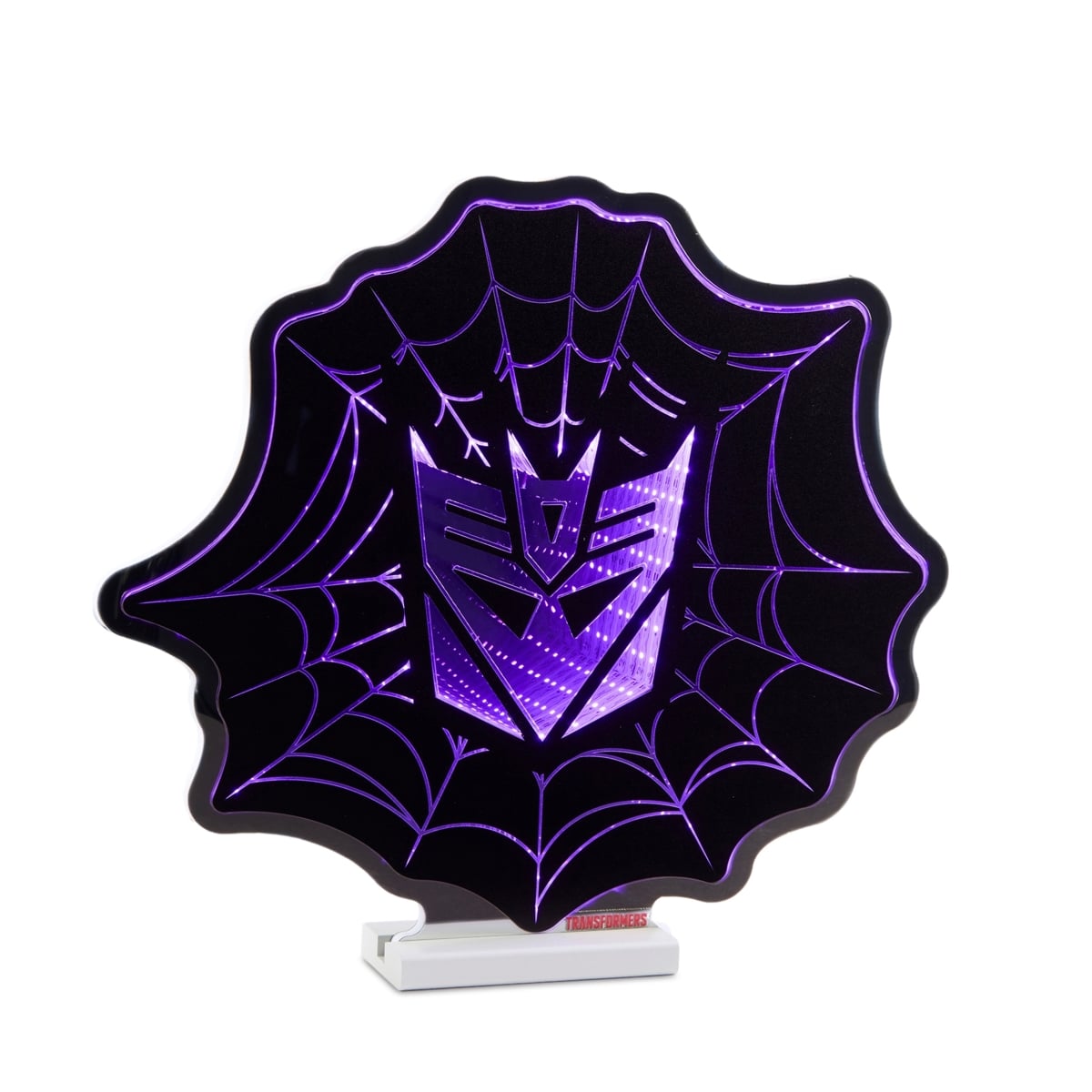 99109DS 18 in. Acrylic UL Plug Transformers Decepticon Web Ekkolight, Purple & Black