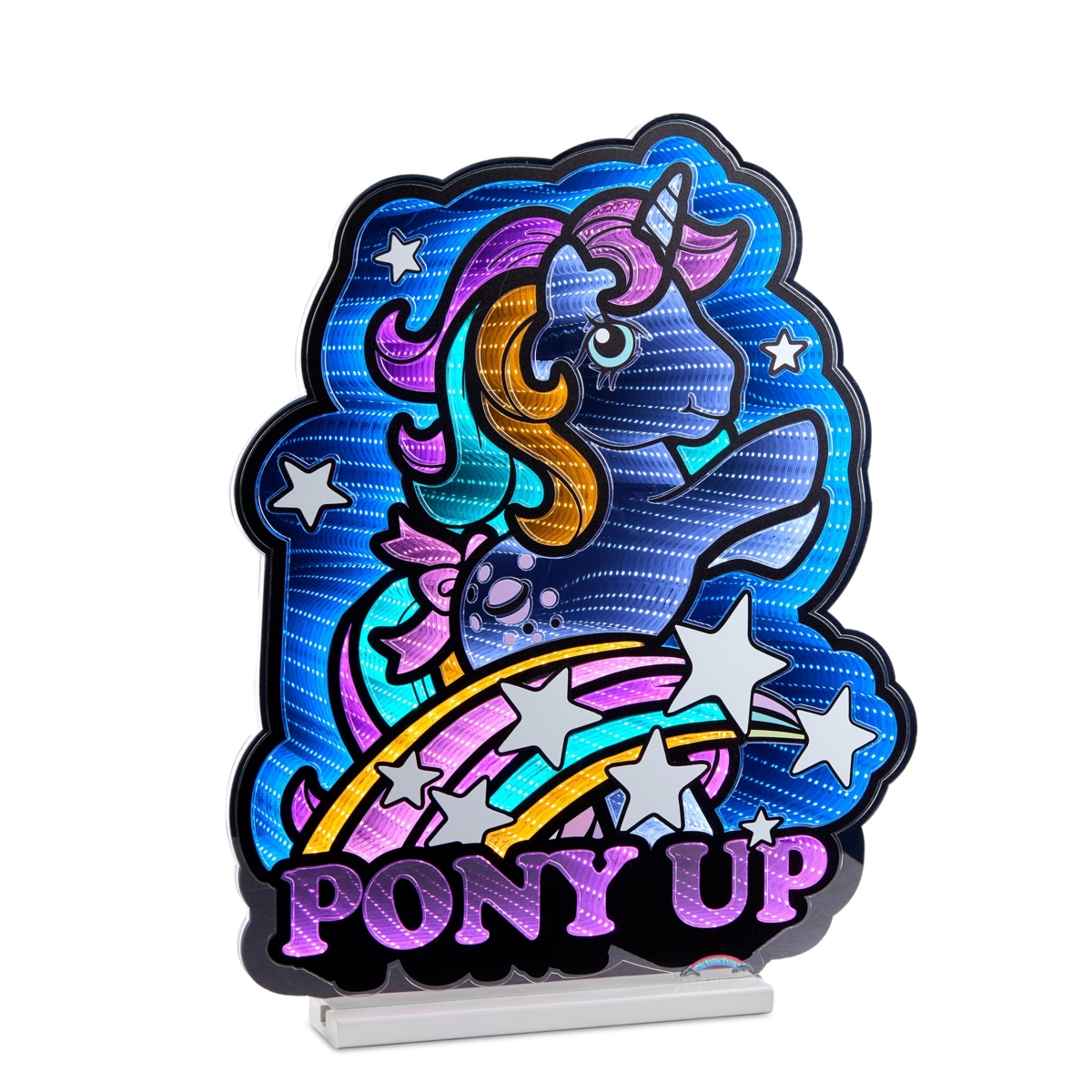 99125DS 24 in. Acrylic UL Plug Pony Up Ekkolight, Blue, Pink & Orange