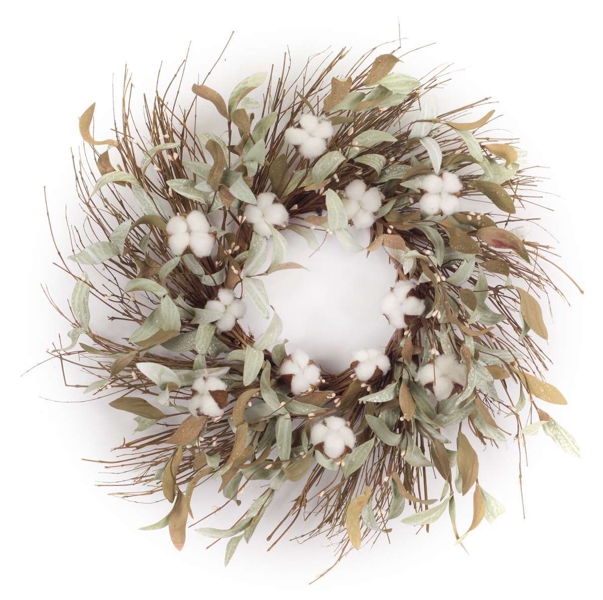 Picture of Melrose International 74140 Cotton/Leaf Wreath