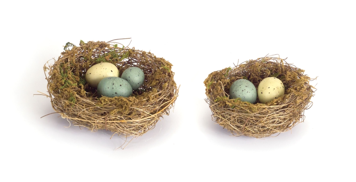 Picture of Melrose International 74158DS 4&#44; 5.5 in. Angel Vine Nest with Eggs - Set of 12