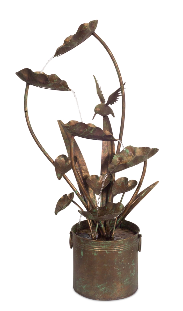 Picture of Melrose International 74251 Iron Anthurium and Hummingbird Fountain