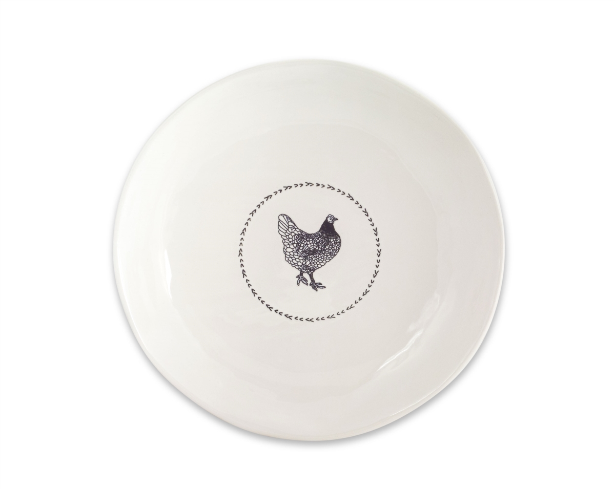 Picture of Melrose International 74537 Stoneware Chicken Round Platter - Set of 2