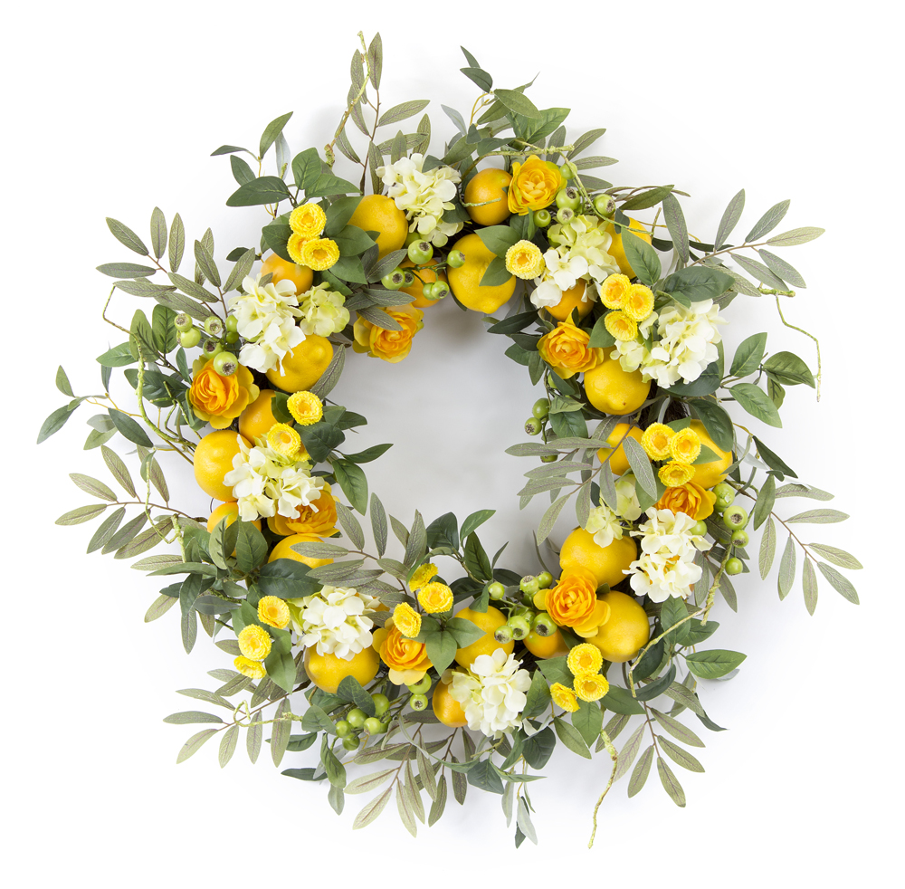 Picture of Melrose International 78776 Lemon/Floral Wreath