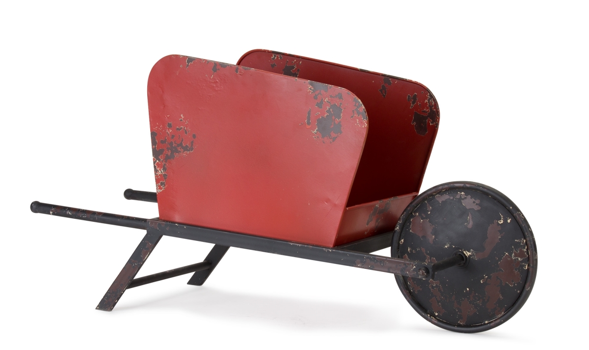 Picture of Melrose International 80101 28 x 13 in. Metal Wheelbarrow&#44; Red