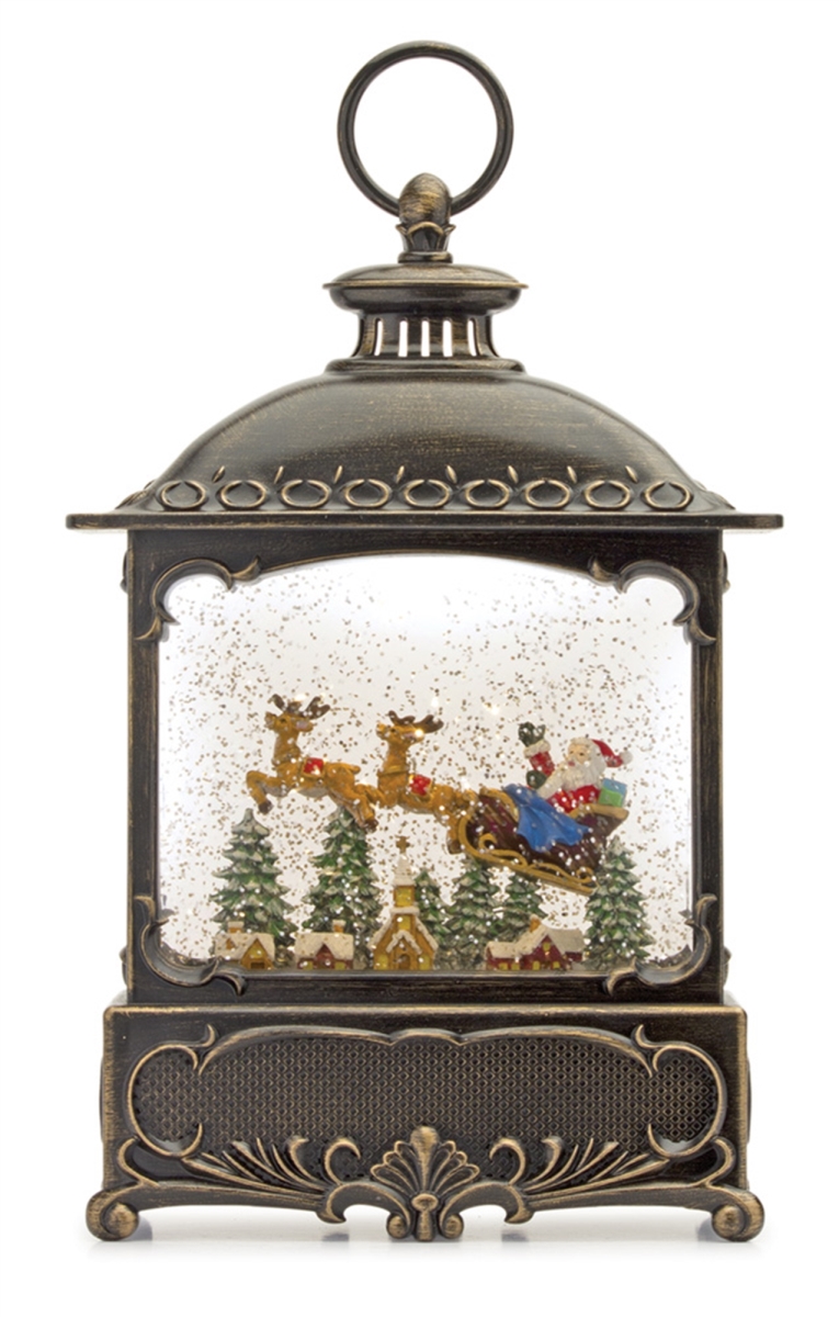 Picture of Melrose International 80788 Snow Globe Lantern w/Santa
