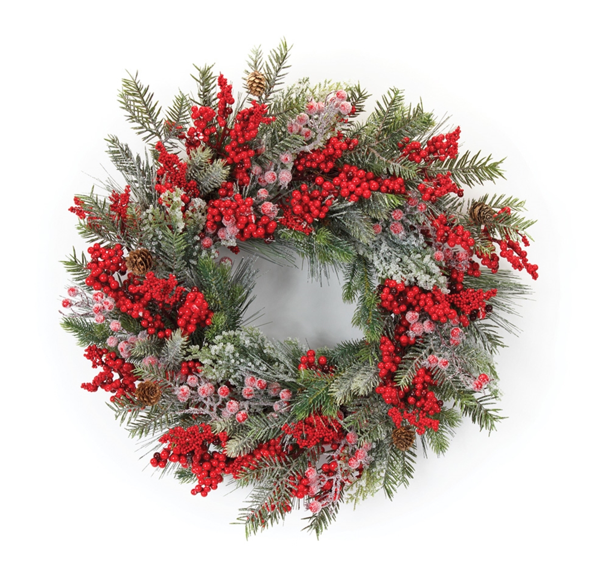 Picture of Melrose International 81227 Pine and Berry Wreath