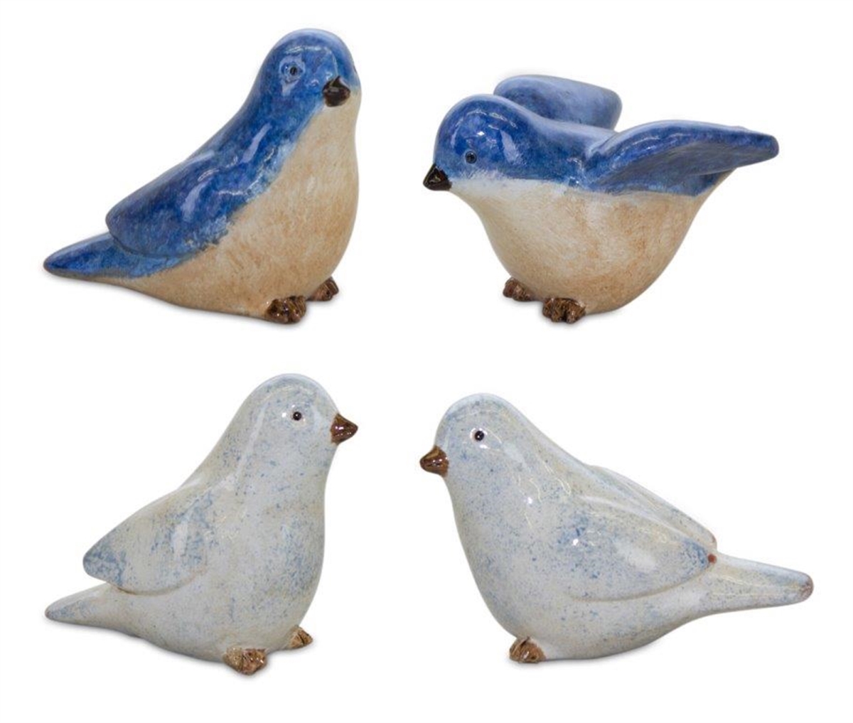 Picture of Melrose International 82410DS 2.5 in. Resin Bird - Blue&#44; White & Brown - Set of 12