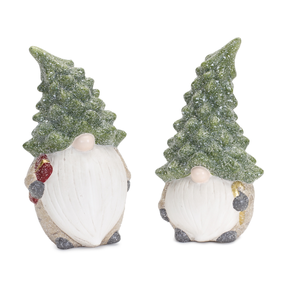 7 in. Terra Cotta Gnome with Tree Hat, Set of 2