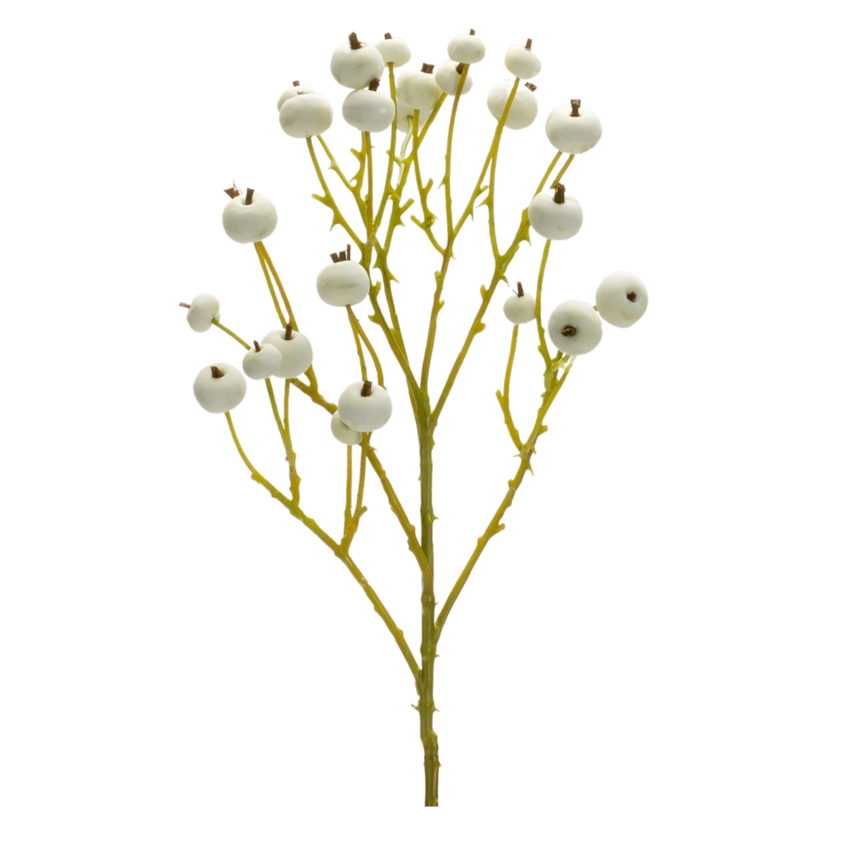 27.5 in. Plastic Berry Spray, Green - Set of 6