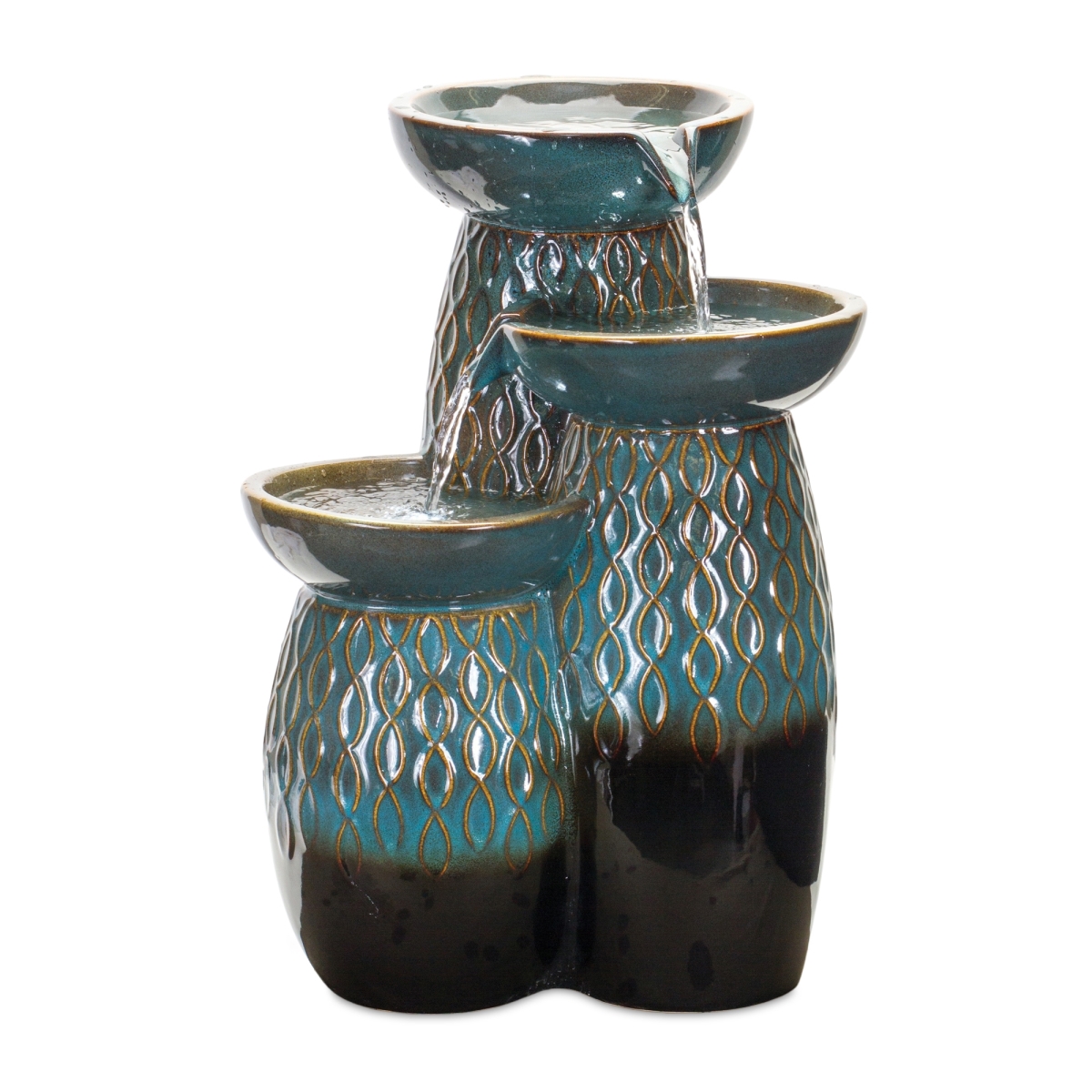 85006DS 15.5 x 23 in. Ceramic Fountain, Blue