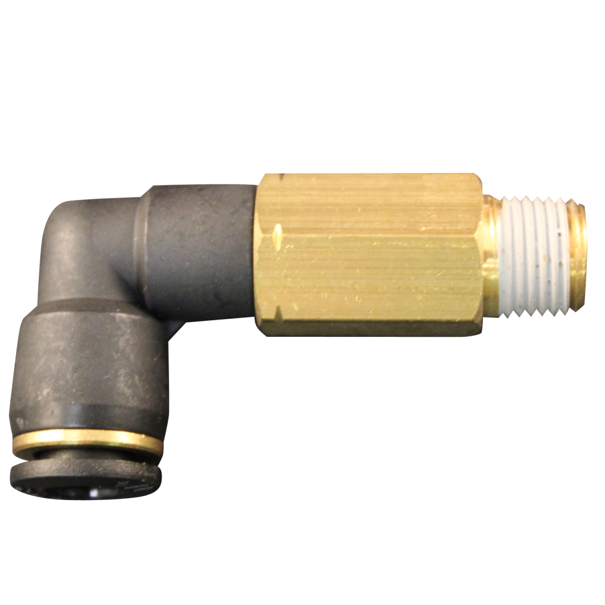 0.25 in. MNPT 0.25 in. OD Push to Connect Extended Swivel Elbow
