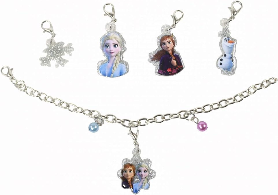 Picture of DIsney Frozen 2 Girls 7 Inch Add A Charm Bracelet With 2mm Metal Charms & Beads