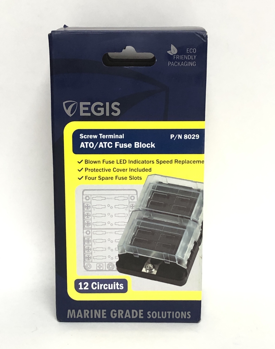 Picture of EGIS Mobile Electric 8029 EGIS Mobile Electric 8029 Screw Terminal 12 Circuits ATO/ATC Fuse Block RT Series