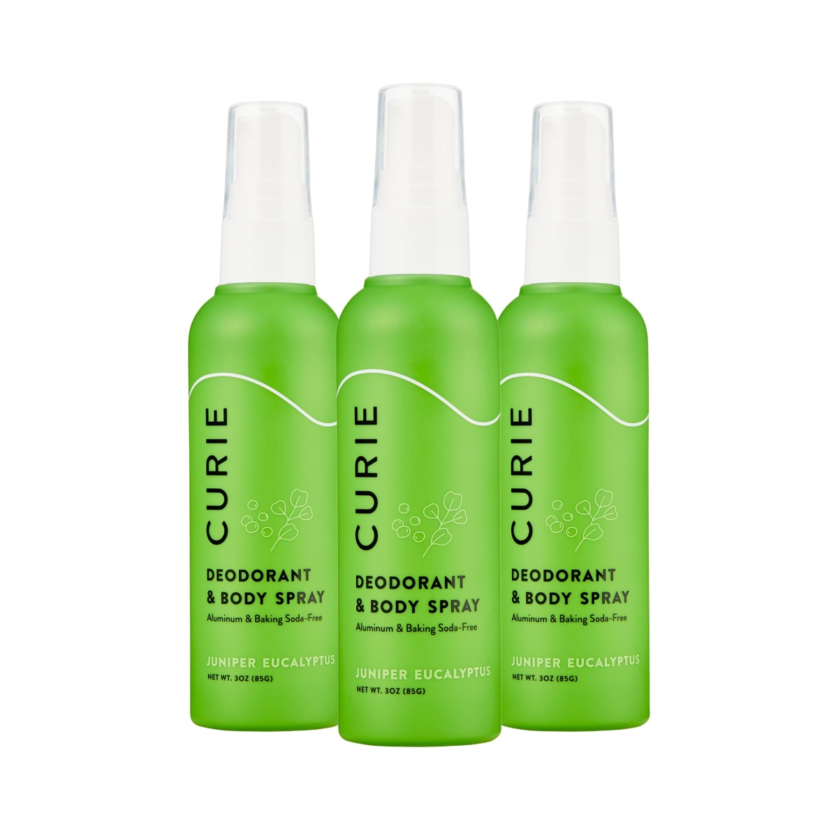 Picture of Curie 4198A Curie 4198A Juniper Eucalyptus Deodorant & Body Spray 3-Pack