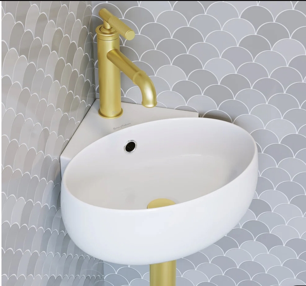 SM-WS328  SM-WS328 Plaisir Corner Wall Mount Sink - Glossy White
