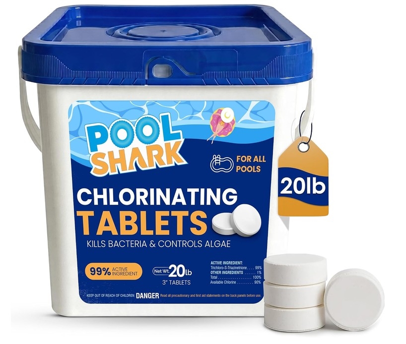 CT-20 Pool Shark CT-20 Chlorinating 3' Tablets 20 Ibs