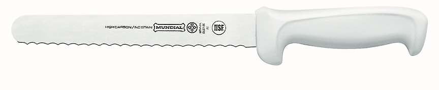 Picture of Mundial W5627-8E bulk 8 in. Professional 5600 Series Serrated Edge Bluck Slicer Knife&#44; White