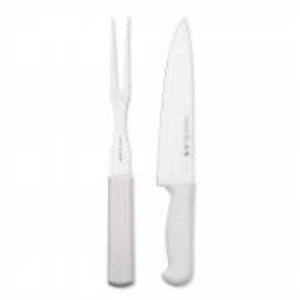 Picture of Mundial W7800-2FG 7800 Masterline Double Blister White Handle Fork & Knife&#44; White
