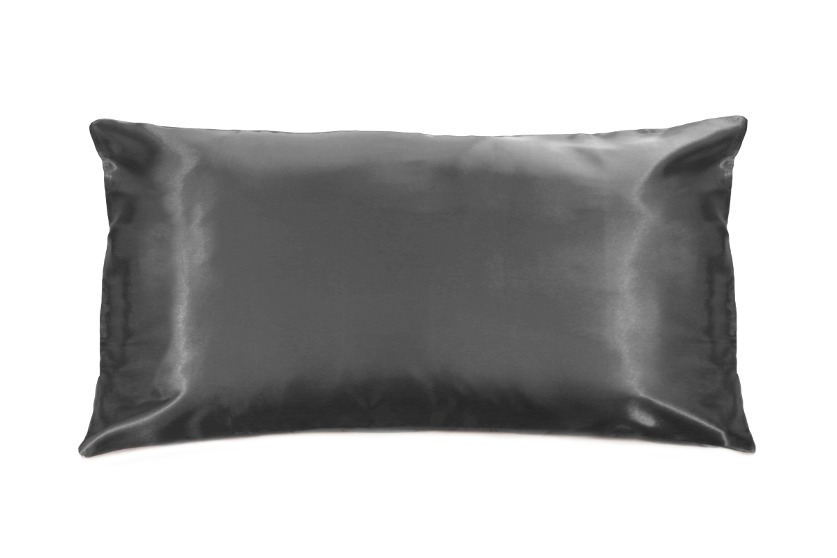 850017943063 20 x 36 in. King Size Signature Satin Pillowcases, Charcoal - Pack of 2