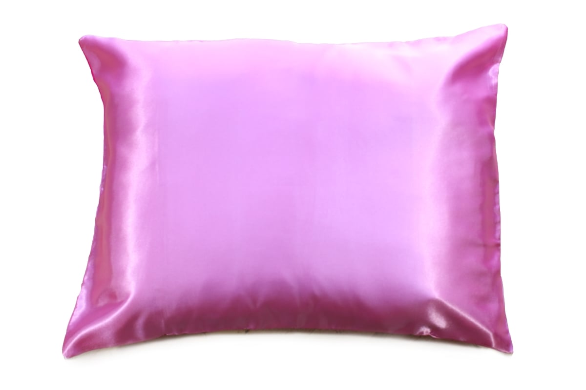 20 x 26 in. Queen & Standard Size Signature Box Satin Pillowcases, Medium Pink - Pack of 2