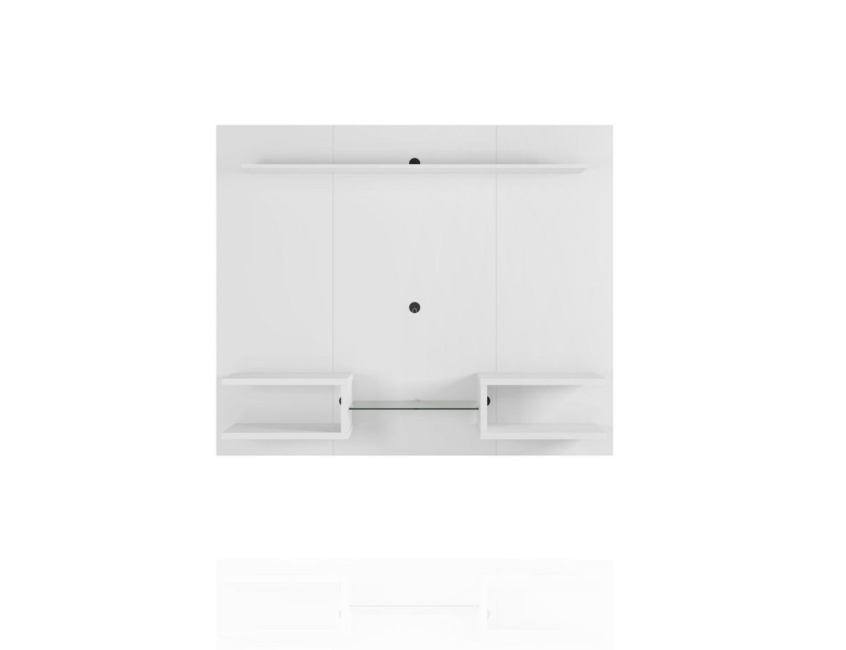 Picture of Manhattan Comfort 224BMC6 Plaza Modern Floating Wall Entertainment Center with Display Shelves in White&#44; 53.54 x 64.25 x 11.65 in.