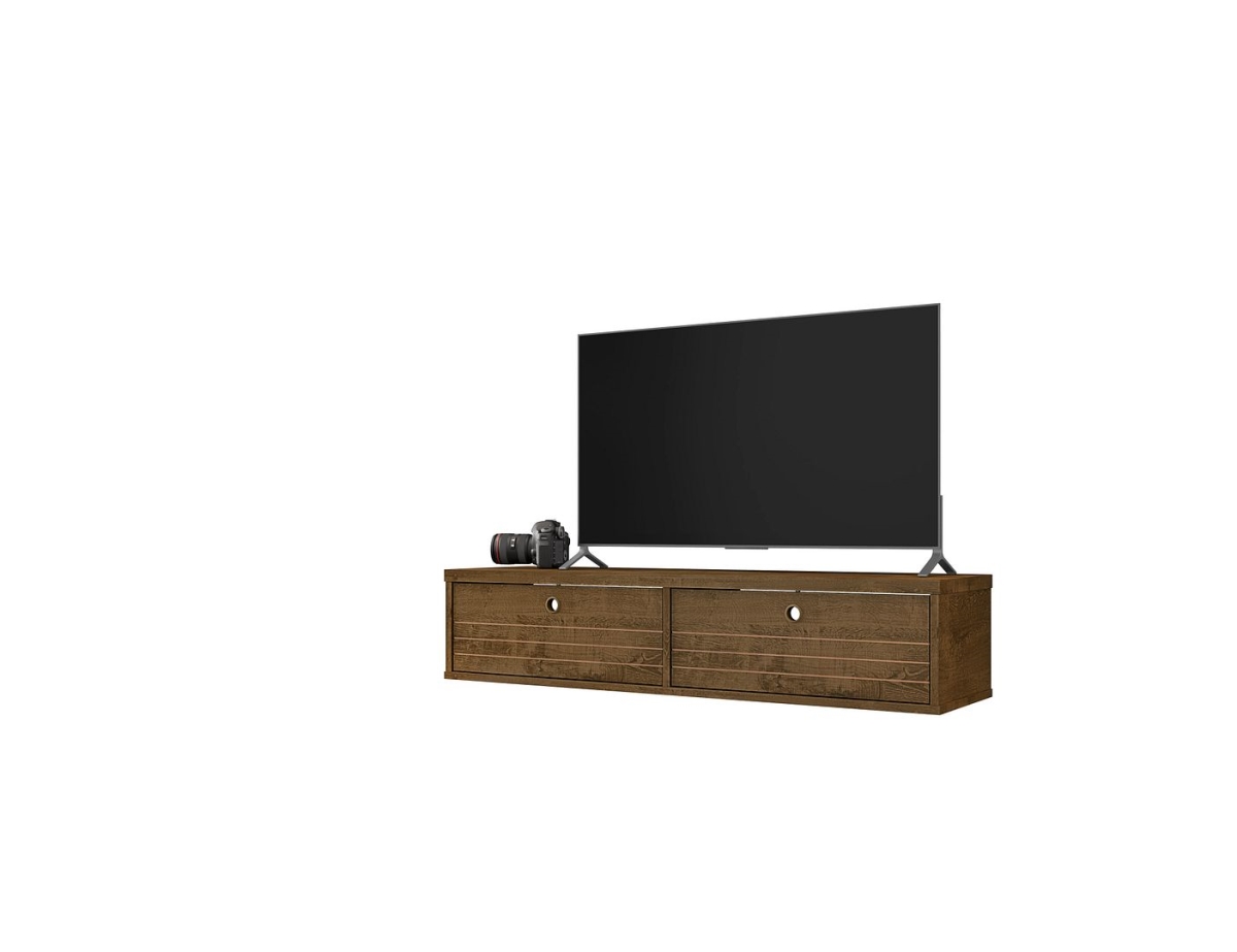 Picture of Manhattan Comfort 227BMC9 Liberty Mid-Century Modern Floating Entertainment Center with 2 Shelves in Rustic Brown&#44; 11.81 x 42.28 x 9.05 in.