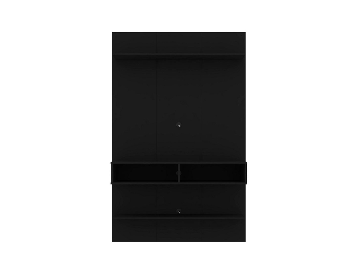 Picture of Manhattan Comfort 237BMC8 Libra Long Floating Wall Entertainment Center with Overhead Shelf in Black&#44; 71.26 x 45.35 x 11.65 in.