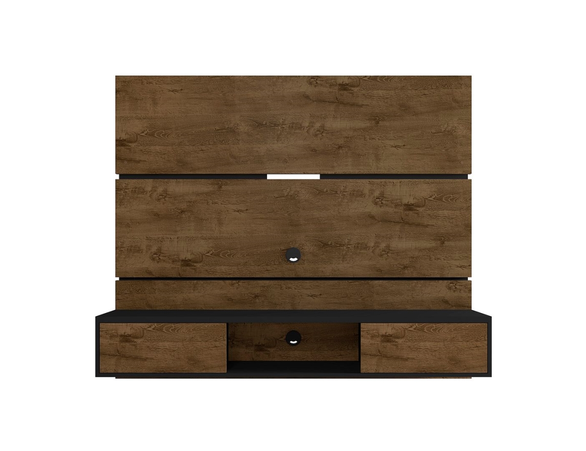 Picture of Manhattan Comfort 236BMC98 Vernon Floating Wall Entertainment Center in Rustic Brown & Black&#44; 53.54 x 62.99 x 12.87 in.