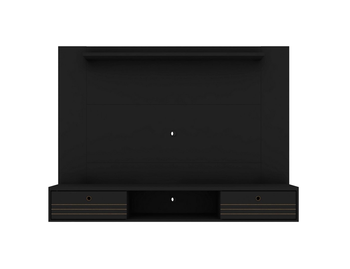 Picture of Manhattan Comfort 235BMC8 Liberty Floating Wall Entertainment Center with Overhead Shelf in Black&#44; 52.95 x 70.86 x 12.99 in.