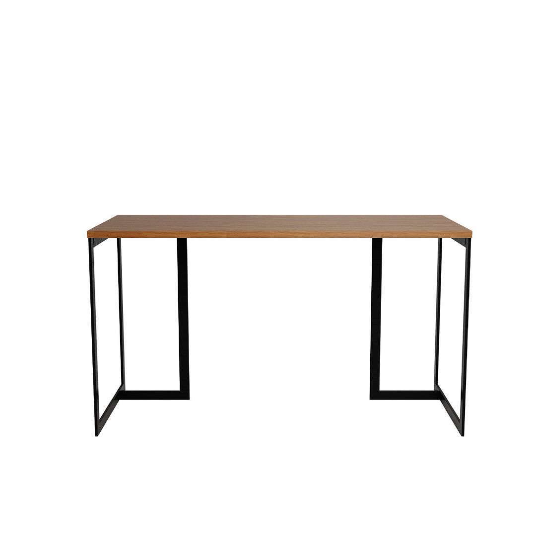 53.15 in. Lexington Desk with Metal Base, Maple Cream