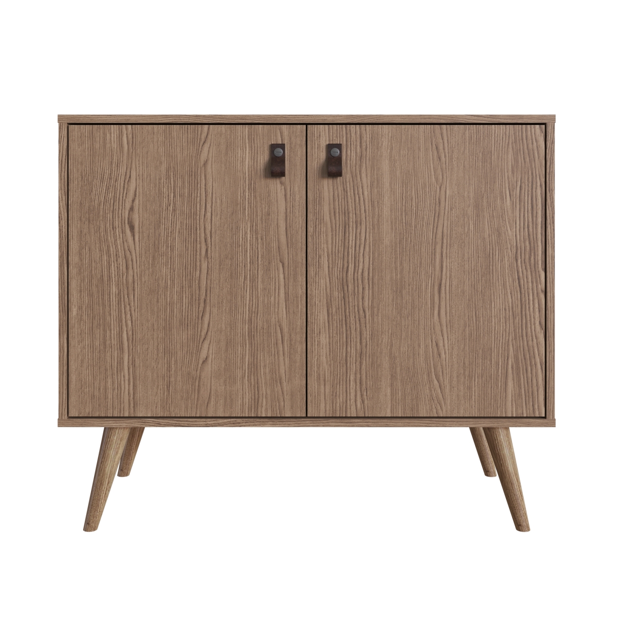 307GFX4 32.8 x 15.2 x 30.3 in. Amber Mid-Century Modern Eucalyptus Wood Accent Cabinet, Natural