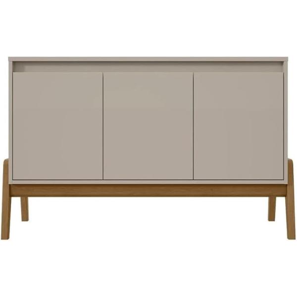 SB-62676-OW 48.5 x 20.07 x 30.03 in. Gales Mid-Century Modern Wood Sideboard, Greige