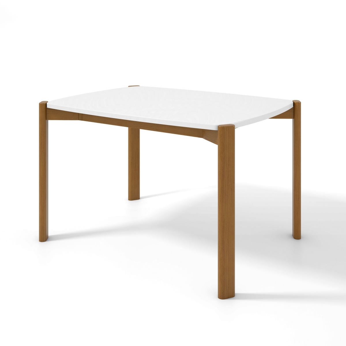 DT-82901-WH 47.24 x 35.43 x 29.53 in. Gales Mid-Century Modern Wood Dining Table, White