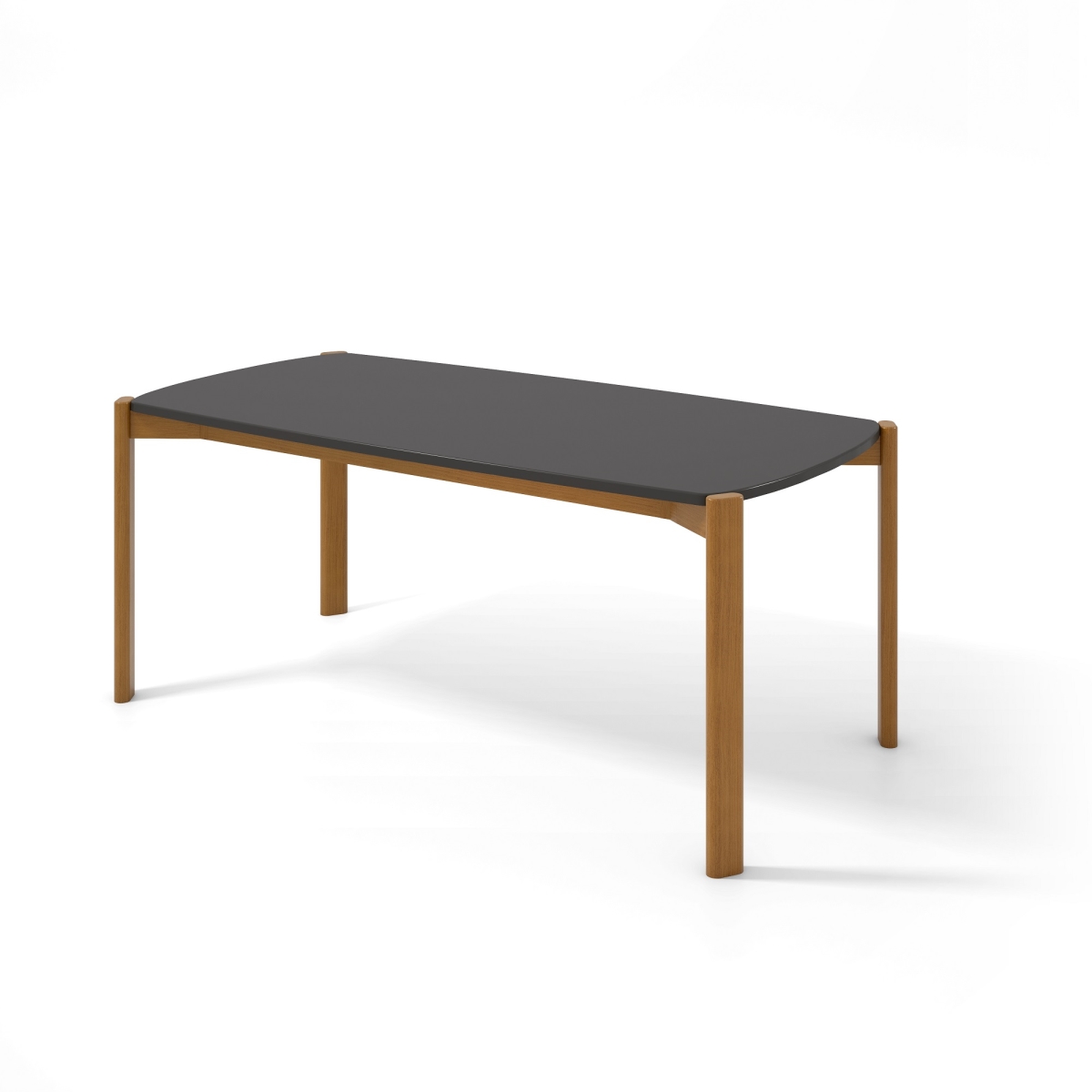 DT-79620-BK 70.87 x 35.43 x 29.53 in. Gales Mid-Century Modern Wood Dining Table, Black