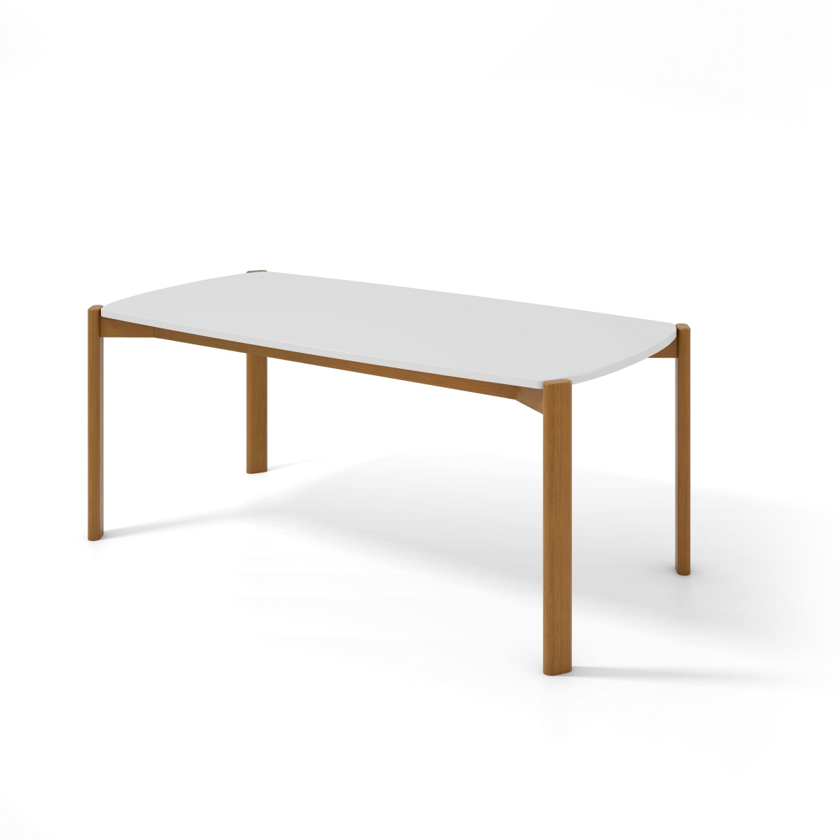DT-79620-WH 70.87 x 35.43 x 29.53 in. Gales Mid-Century Modern Wood Dining Table, White