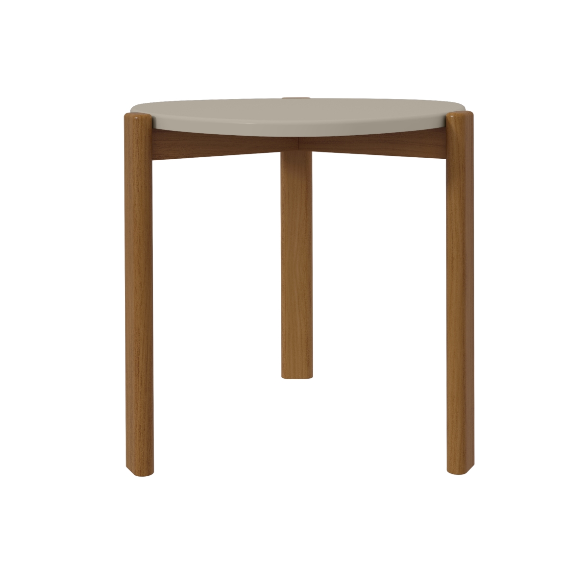 ET-82742-OW 18.11 x 19.25 x 17.32 in. Gales Mid-Century Modern Wood End Table, Greige