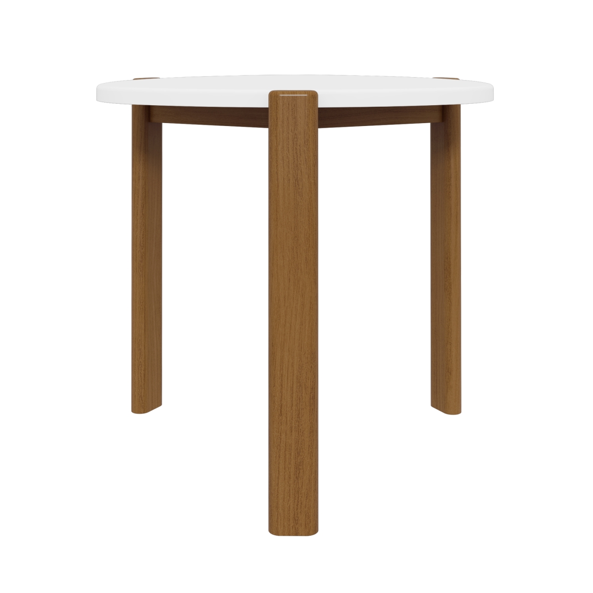 ET-82742-WH 18.11 x 19.25 x 17.32 in. Gales Mid-Century Modern Wood End Table, White