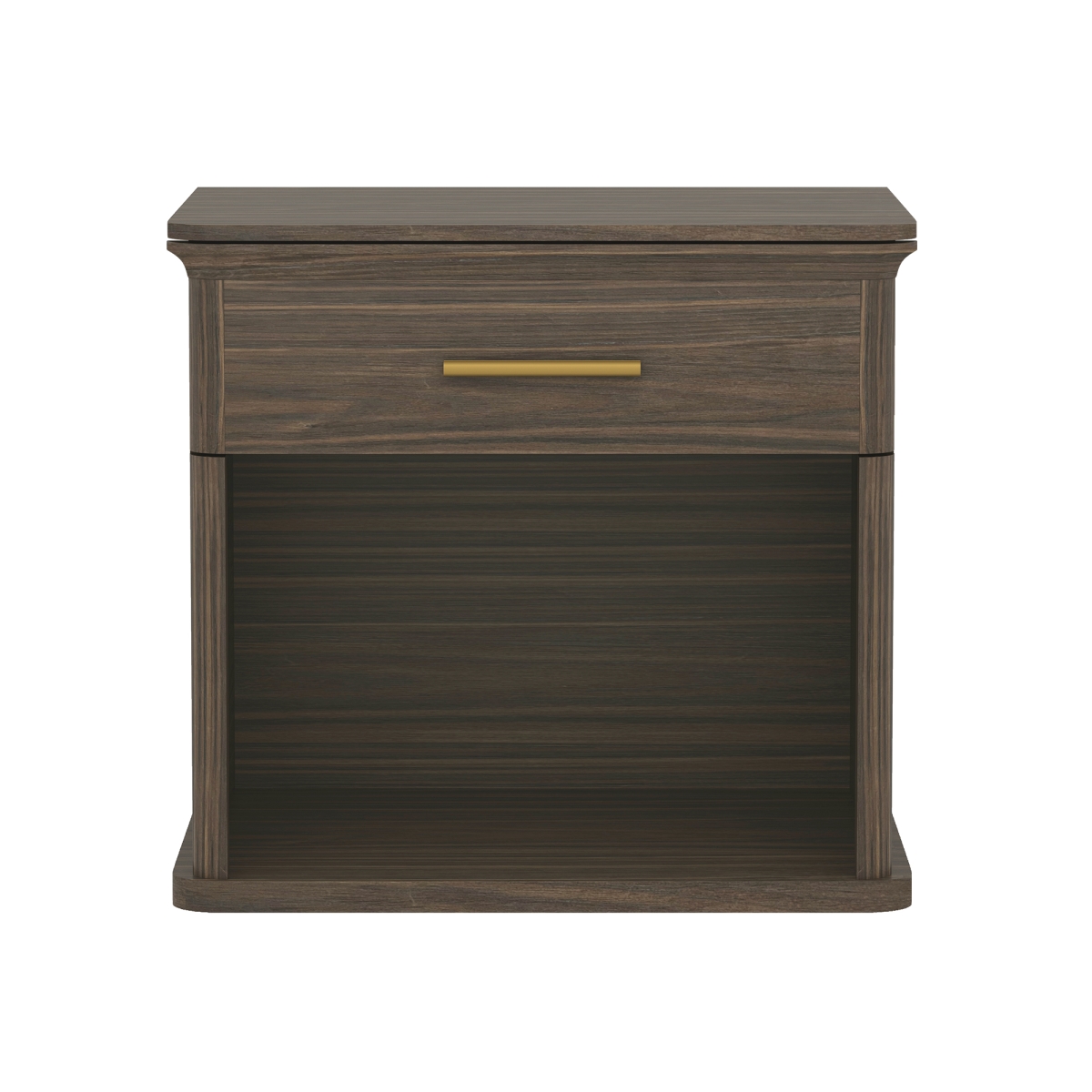 NS1563-3 26 x 20 x 24.2 in. Clifford Traditional 1-Drawer MDF Nightstand, Walnut