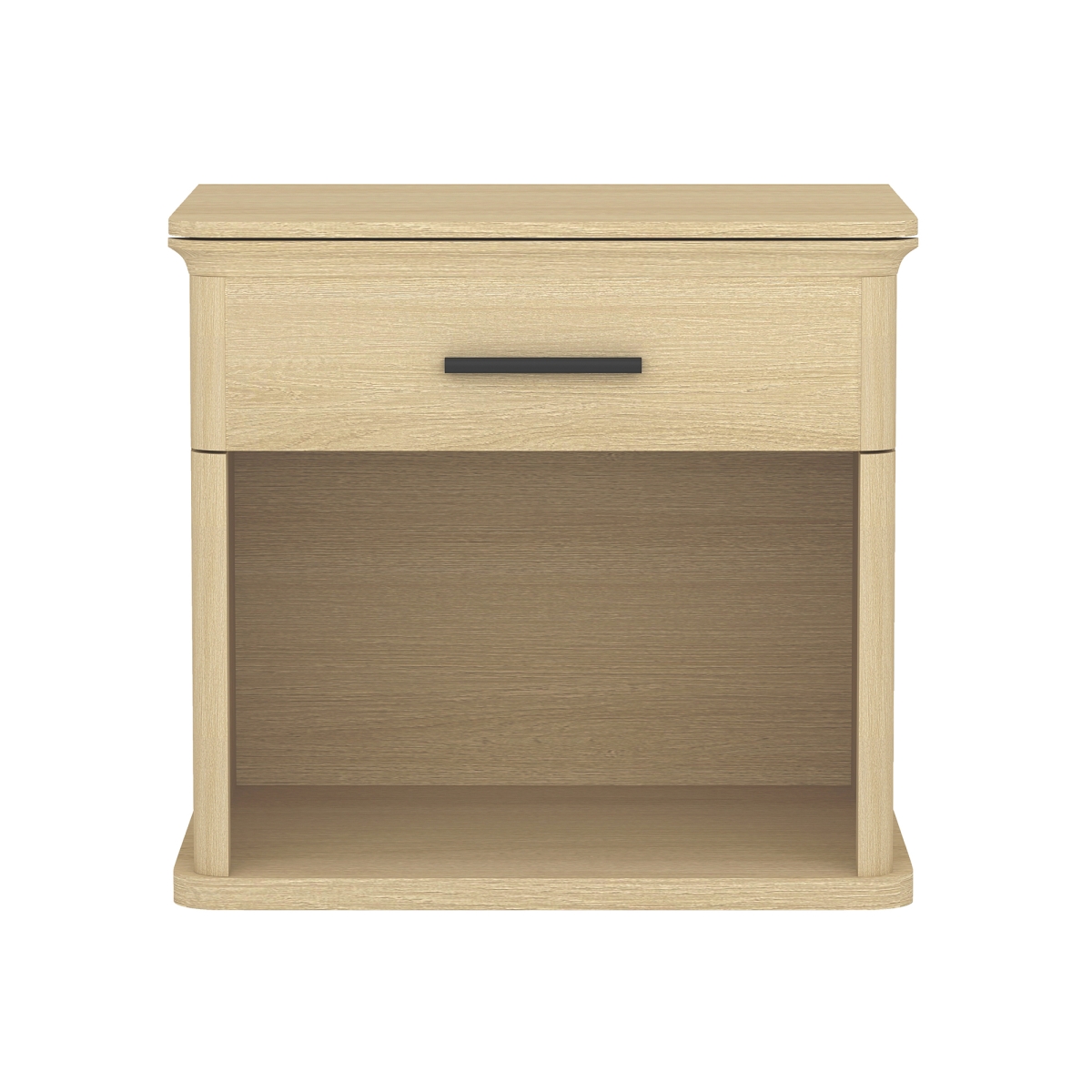 NS1563-1 26 x 20 x 24.2 in. Clifford Traditional 1-Drawer MDF Nightstand, Natural Oak