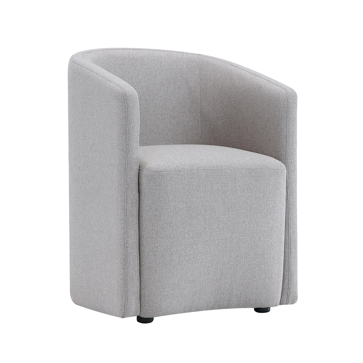 DC1540-2 24.4 x 25.4 x 32.7 in. Hearth Contemporary & Modern Wood & Tweed Upholstered Armchair, Light Gray