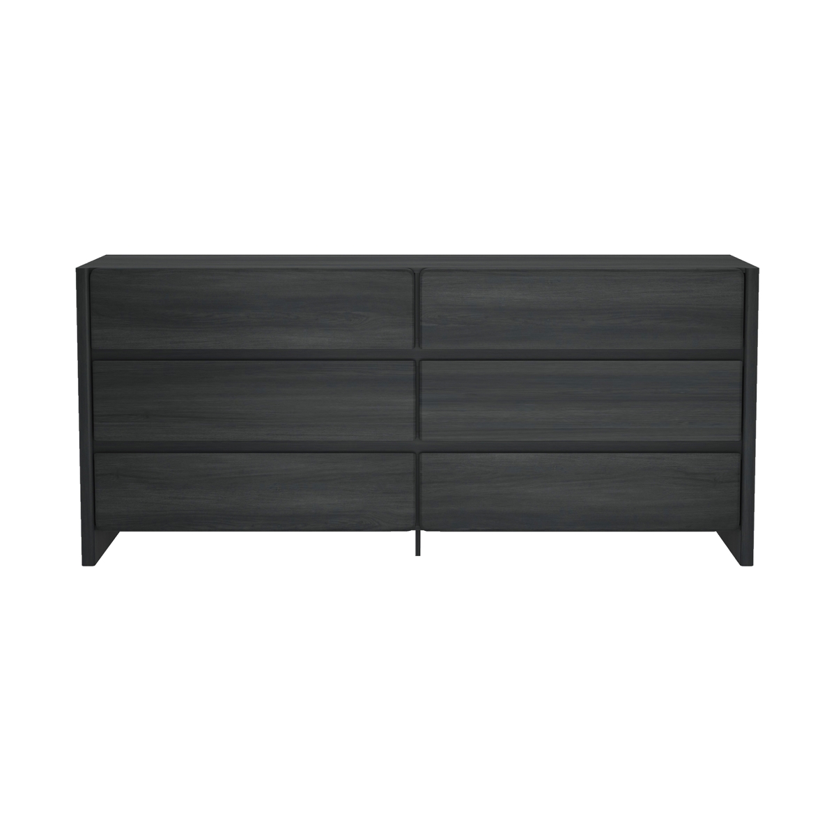 DR011-GY 72 x 20.1 x 32 in. Linda Modern 6-Drawer MDP Dresser, Charcoal Gray